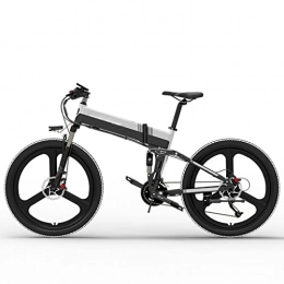 LIU Folding Electric Mountain Bike Liu Electric Bike for Adults Foldable 20MPH Electric Bicycle 48V 14.5Ah 400W Folding 26 Inch Electric Mountain Bike (Color : 10.4AH white, Number of speeds : 27)