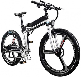 L&J Folding Electric Mountain Bike LJ Electric Mountain Bike 400W 26'' Folding Professional Electric Bicycle with Removable 48V 10Ah Lithium-Ion Battery 30 Speed Shifter for Adults