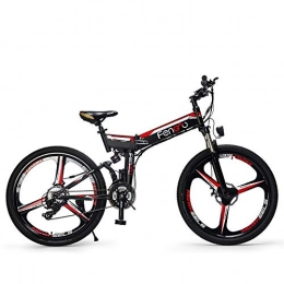 LJPW Folding Electric Mountain Bike LJPW 26 Inch Electric Bicycle 48V Lithium Battery Electric Mountain Bike 350W Motor Folding EBike Powerful Electric Bicycle