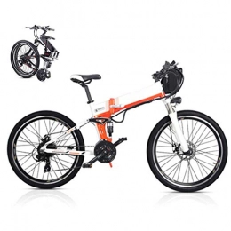 LJYY Folding Electric Mountain Bike LJYY 26Inch Folding Electric Mountain Bike for Adults, E-bike 3 Working Modes, 48V 21 Speed Ebike Removable Lithium Battery Travel Assisted Electric Bike Fat Tire Fold up Bike MAX 40KM / H