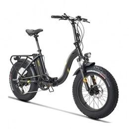 LLLKKK Bike LLLKKK Beach, Snow Biking, Folding Electric Bike, 20 Inch Fat Tires E-Bike for Adults 48V Removable Lithium Battery with 500W Brush-Less Geared Motor Electric Bicycle