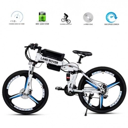 LOO LA Folding Electric Mountain Bike LOO LA Electric Bike Mountain And shock-absorbing fork, 26 inch Electric Assisted Bicycle with 250w 48v 12sh Lithium Battery, 21 Speed Shifter Accelerator