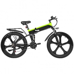 LUNANA Electric Bikes for Adults Mountain Bike, 1000W Folded Electric Bicycle Electronic Mountain Electrical Bicycles