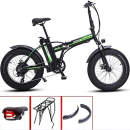 LXLTLB Folding Electric Mountain Bike LXLTLB Electric Mountain Bike 20 Inch Electric Bike Aluminum Alloy 48V 15AH Lithium Battery Mountain Cycling Bicycle Collapsible, Green