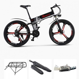 LXLTLB Folding Electric Mountain Bike LXLTLB Electric Mountain Bike 26 Inch Folding E-bike Aluminum Alloy 48V 21 Speed Gear Lithium Battery Mountain Cycling Bicycle Unisex