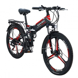 LYRWISHJD Urban Commuter Electric Bicycles Adult Beach Snow Ebike Electric Mountain Bicycle With 48V 10AHRemovable Lithium-ion Battery 300W Power Motor (Color : Black)