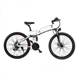 LZMXMYS Bike LZMXMYS electric bike, 26'' Electric Bike, Folding Electric Mountain Bike with 48V 10Ah Lithium-Ion Battery, 350 Motor Premium Full Suspension And 21 Speed Gears, Lightweight Aluminum Frame