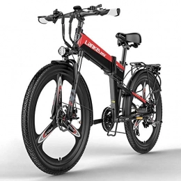 LZMXMYS Folding Electric Mountain Bike LZMXMYS electric bike, Folding E-bike 26 '' With LCD Display 400W High-speed Motor Electric Bicycle Male And Female Adult 48v12.8Ah Lithium Battery Off-road Mountain Scooter Electric Folding Battery Ca
