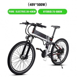 MEICHEN New electric bicycle 48V500W assisted mountain bicycle lithium electric bicycle Moped electric bike ebike electric bicycle,Black