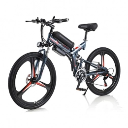 Electric oven Folding Electric Mountain Bike Men / Women Foldable 26 Inch Electric Bike 350W 10Ah 36V Lithium Battery Auxiliary Electric Bike Multi-Mode Electric Mountain Bicycle (Color : Gray)