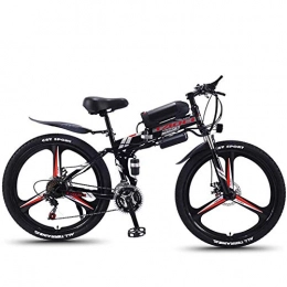 MIAOYO Folding Electric Mountain Bike MIAOYO Folding Electric Mountain Bike for Adults, 350W Snow Bikes, Removable 36V 8 / 10 / 13AH Commute Ebike for Mens, Full Suspension 26 Inch Electric Bicycle, Black, 10ah