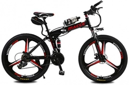 min min Bike min min Bike, Electric Bike Electric Mountain Bike Foldable Ebike 26 Inch Tires Folding Electric Bike 250W Watt Motor 21 Speeds Electric Bike (Color : Red) (Color : Black)
