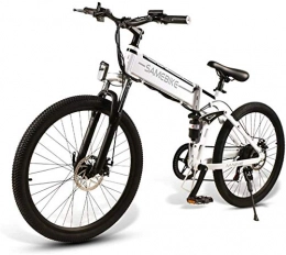 min min Bike min min Bike, Electric Bike for Adults 26" Folding E-Bike, E-MTB, E-Mountainbike 48V 10.4Ah 350W Mountain Bike 21-Level Shift Assisted (Color : 4.8V / 10.4Ah / White) (Color : 4.8v / 10.4ah / White)