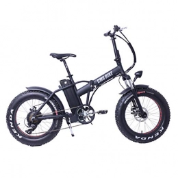 Minkui Bike Minkui 20 inch electric bike fat tire electric bicycle foldable 6 speed snow bike beach bicycle Aluminum alloy e bike for man woman-Black