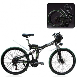 Mnjin Electric mountain bike, folding electric bicycle, adult folding lithium battery electric mountain bike, adult folding mountain travel assist electric bicycle