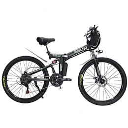 MOLINGXUAN Electric Mountain Bike, 26 Inch 24 Bag Type Lithium Battery Foldable Mountain Bike with Soft Tail And Full Suspension CE Certification,A