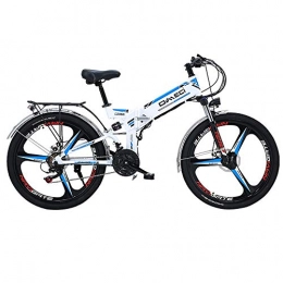 MRMRMNR Folding Electric Mountain Bike MRMRMNR 26in Electric Bikes For Adults 48V 300W 10AH Mountain Foldable Electric Bicycle 21-speed Variable Moped, GPS Positioning, Adjustable Shock Absorber, Large LCD Screen