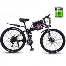 MRSDBTL Bike MRSDBTL Electric Mountain Bikes for Adults, Foldable MTB Ebikes for Men Women Ladies, 360W 36V 13AH All Terrain 26" Mountain Bike / Commute Ebike, Black one wheel