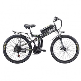 MSM Furniture Folding Electric Mountain Bike MSM Furniture Electric Bike Smart Mountain Bike, Folding Ebikes For Adults, 8ah Lithium-ion Batter 3 Riding Modes, Max Speed 20km Per Hour Black 350w 48v 8ah
