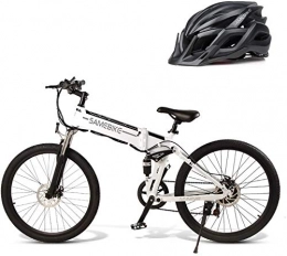 Fafrees Folding Electric Mountain Bike N&F Electric Bikes for Adult, Magnesium Alloy Folding Electric Mountain Bike All Terrain, 26" 48V 550W 10.4Ah Removable Lithium-Ion Battery (White)