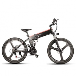 NYPB Folding Electric Mountain Bike NYPB Folding Electric Bike, Front & Rear Disc Brake E Bikes For Adults with 350W Motor 48V 10AH Lithium-Ion Battery LCD Display Seat Adjustable Unisex Bicycle