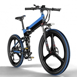 Oceanindw Folding Electric Mountain Bike Oceanindw Folding Electric Bike for Adults, Commute Bike with 400w Motor 48v 10.4ah Battery Comfort Bicycles Professional 7 Speed Transmission Gears