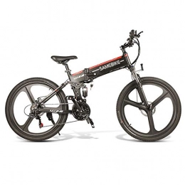 ONLYU Folding Electric Mountain Bike ONLYU Folding Electric Bicycle, 26Inch Adult Mountain Bike 48V10ah Lithium Battery Aluminum Alloy Seat Post LCD Meter USB Charging Port Max Speed 35KM / H