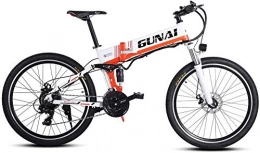 Oulida Folding Electric Mountain Bike Oulida Electric bicycle, Electric bicycles, 48V 500W mountain bike 21 speed 26 inches, with removable new energy lithium battery woo (Color : 500W-WHITE, Size : -)
