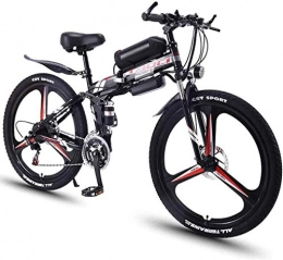 PARTAS Folding Electric Mountain Bike PARTAS Sightseeing / Commuting Tool - 26''Folding Electric Mountain Bike Adult, MTB With Dual Disc Brakes, Bicycle Removable Large Capacity Lithium-Ion Battery (36V 350W) (Color : Black 10AH)