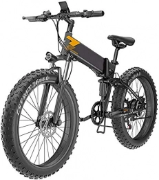PARTAS Folding Electric Mountain Bike PARTAS Travel Convenience A Healthy Trip Adult Foldable Fat Tire Electric Bike, With 48V 10AH Lithium Battery 26 '' Electric Mountain Bike 400W / 7-Speed Off-Road Variable Speed Battery Car
