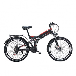 Pc-Glq Folding Electric Mountain Bike Pc-Glq 26'' Folding Electric Mountain Bike, Electric Bike with 36V / 10Ah Lithium-Ion Battery, 300W Motor Premium Full Suspension And 21 Speed Gears, Black