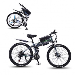 Pc-Glq Bike Pc-Glq 26-Inch The Frame Fat Tire Electric Bicycle, 36V 8AH / 10AH / 13AH Removable Lithium Battery, Adult Auxiliary Bike 350W Motor Mountain Snow E-Bike, High Carbon Steel Material, 27 Speed, Gray, 13AH