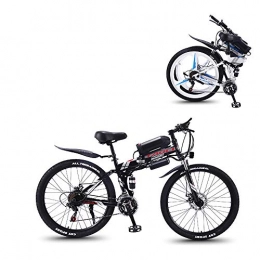 Pc-Glq Folding Electric Mountain Bike Pc-Glq Electric Bike Folding Electric Mountain Bike with 26" Super Lightweight High Carbon Steel Material, 350W Motor Removable Lithium Battery 36V And 21 Speed Gears, Black, 13AH