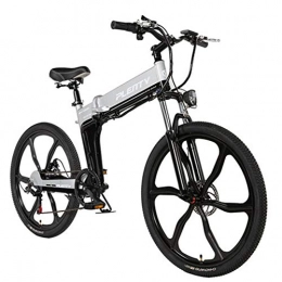 Pc-Hxl Folding Electric Mountain Bike Pc-Hxl Electric Bicycle 26 Inch Mountain Bike Aluminum Alloy Frame 12.8ah 350w City Bicycle Lithium Battery Adult Foldable Compact Ebike for Commuting Folding Bike, 24inch