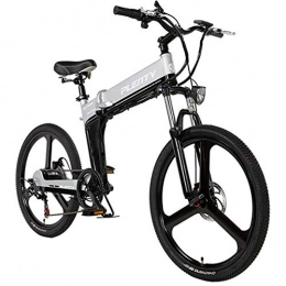 Pc-Hxl Folding Electric Mountain Bike Pc-Hxl Electric Bicycle 26 Inch Mountain Bike Aluminum Alloy Frame 12.8ah 350w City Bicycle Lithium Battery Adult Foldable Compact Ebike for Commuting Folding Bike, 26inches