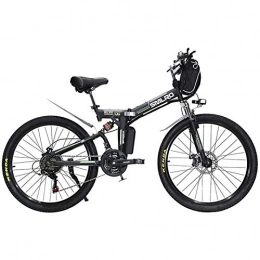 PLAYH Folding Electric Mountain Bike PLAYH Adults Mountain Folding Electric Bicycle, 26 Inch 21 Speed 48V / 8Ah / 350W E-Bike / Bicycles With Large Capacity Removable (Color : B)