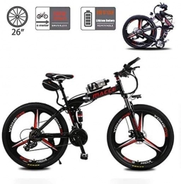 PLYY Folding Electric Mountain Bike PLYY Electric Bike, Folding E-Bike With 36V Removable Charging Lithium Battery / 21 Speed / 26Inch Super Lightweight, Urban Commuter Bicycle For Ault Men Women (Color : Black)