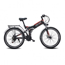 Qinmo Bike Qinmo Electric bicycle, 26" Electric Mountain Bike, Adult Electric Bicycle / Commute Ebike with 300W Motor, 48V 10Ah Battery, Professional 21 Speed Transmission Gears (Color : Black)