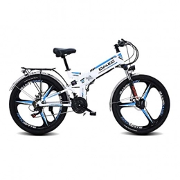 Qinmo Bike Qinmo Electric bicycle, 26" Electric Mountain Bike, Adult Electric Bicycle / Commute Ebike with 300W Motor, 48V 10Ah Battery, Professional 21 Speed Transmission Gears (Color : White)