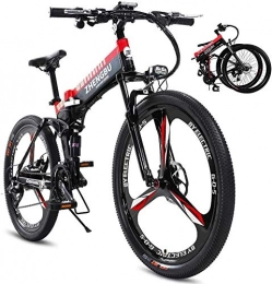 Qinmo Bike Qinmo Electric bicycle, Electric Mountain Bike for Adults, 400W Aluminum Alloy Ebike with 48V 10AH Lithium-Ion Battery 27 Speed Gear Commute / Offroad Electric Bicycle for Men Women (Color : Red 2)