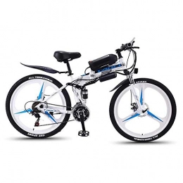 Qinmo Folding Electric Mountain Bike Qinmo Folding Adult Electric Mountain Bike, Removable 36V 8 / 10 / 13Ah Lithium-Ion Battery for, Premium Full Suspension 26 inch Electric Bicycle, 21 / 27 Speed (Color : 27 speed, Size : 8ah)