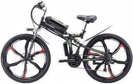 RDJM Folding Electric Mountain Bike RDJM Ebikes, 26'' Folding Electric Mountain Bike, 350W Electric Bike with 48V 8Ah / 13AH / 20AH Lithium-Ion Battery, Premium Full Suspension And 21 Speed Gears (Color : 8ah)