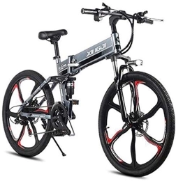 RDJM Bike RDJM Ebikes, 26 Inch Adult Electric Mountain Bike, Magnesium Aluminum Alloy Foldable Electric Bicycle, 48V Lithium Battery / LCD Display / 21 Speed (Color : A, Size : 60KM)