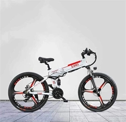 RDJM Folding Electric Mountain Bike RDJM Ebikes, 26 Inch Adult Foldable Electric Mountain Bike, 48V Lithium Battery, With GPS Anti-Theft Positioning System Electric Bicycle, 21 Speed (Color : B)