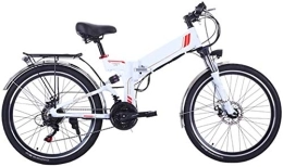 RDJM Bike RDJM Ebikes, 26 Inch Electric Bike Folding Mountain E-Bike 21 Speed 36V 8A / 10A Removable Lithium Battery Electric Bicycle for Adult 300W Motor High Carbon Steel Material (Color : White)