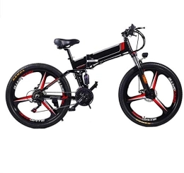 RDJM Bike RDJM Ebikes, 26-Inch Upgrade The Frame Fat Tire Electric Bicycle 48V 10 / 12.8AH Battery Adult Auxiliary Bike 350W Motor Mountain Snow E-Bike, Black, 12.8AH (Color : Black, Size : 12.8AH)