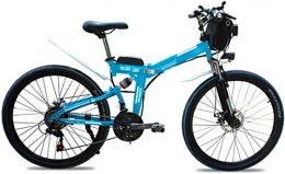 RDJM Bike RDJM Ebikes, 500W Folding Electric Bike for Adults 26In 48V13AH Lithium Battery Mountain Electric Bicycle with Controller, Dedicated Folding Pedal E-Bike Maximum Speed 40Km / H (Color : Blue)