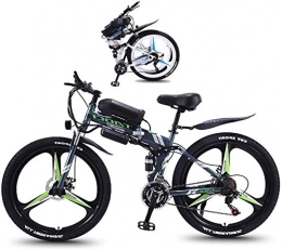 RDJM Folding Electric Mountain Bike RDJM Ebikes, Electric Bike Folding Electric Mountain 350W Foldaway Sport City Assisted Electric Bicycle with 26" Super Lightweight Magnesium Alloy Integrated Wheel, Full Suspension And 21 Speed Gears