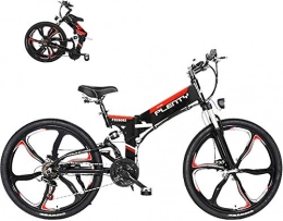 RDJM Bike RDJM Ebikes, Electric Bikes for Adults 26" Folding Electric Bike 3-Mode 21-Speed Mountain Ebike with 350W Motor and LCD Meter Folding E-Bike MAX 24Mph Load Bearing 300Lb Easy to Travel