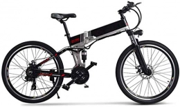 RDJM Folding Electric Mountain Bike RDJM Ebikes, Folding Electric Mountain Bike, 26'' with 350W Motor Commute Traveling Adult Electric Bicycle 48V Removable Battery Optional Dual Battery Style Up To 180KM Battery Life